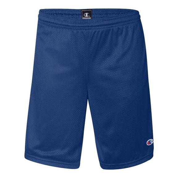 Champion Mens Long Mesh Shorts with Pockets, XL, Athletic Royal
