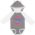 thumbnail image 3 of Inktastic 4th of July Stars Stripes and Sass Blue and Red Stars Girls Long Sleeve Baby Bodysuit, 3 of 5