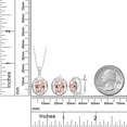 thumbnail image 2 of Gem Stone King 925 Sterling Silver Peach Nano Morganite Pendant and Earrings Jewelry Set for Women | 6.96 Cttw | Gemstone October Birthstone | Oval 10X8MM | With 18 inch Chain, 2 of 3