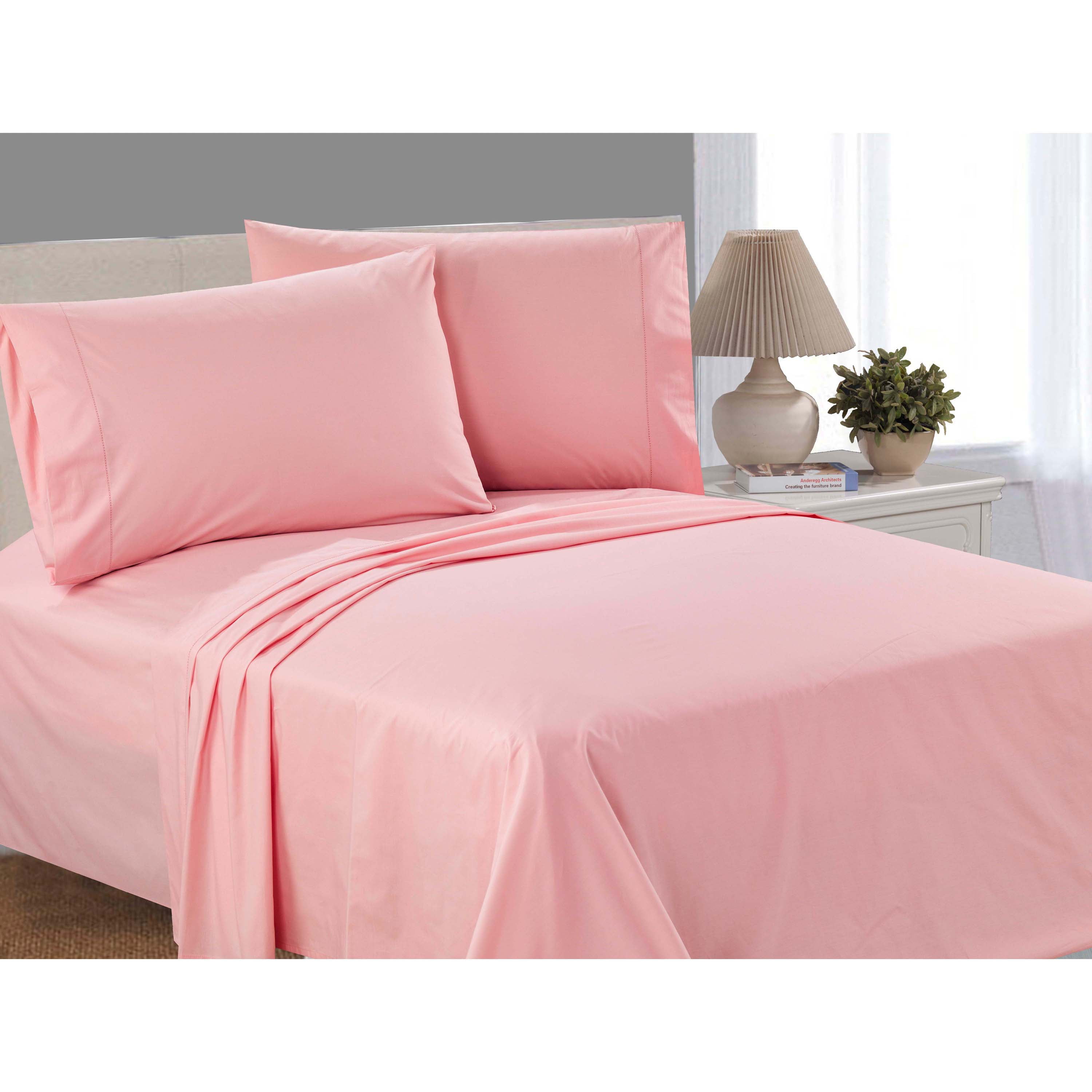 Mainstays 100% Cotton Percale, 200 Thread Count Sheet Set, King