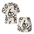 thumbnail image 2 of Sigee Snake for Sleepwear Casual Pjs with Pockets Women's Pajamas Sets Shorts 2 Piece Short Sleeve Lounge Sets 4X-Large, 2 of 9