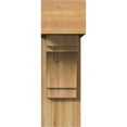 thumbnail image 2 of Ekena Millwork 8"W x 24"D x 24"H Merced Block Rough Sawn Bracket w/ Offset Brace, Western Red Cedar, 2 of 25