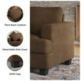 thumbnail image 3 of BLAZANT 39” Accent Chair, Corduroy Single Sofa Couch, Comfy Reading Chair with Extra Deep Seat, Modern Armchair with Square Armrest& Removable Cushion Cover, Small Couch for Small Spaces, 3 of 11