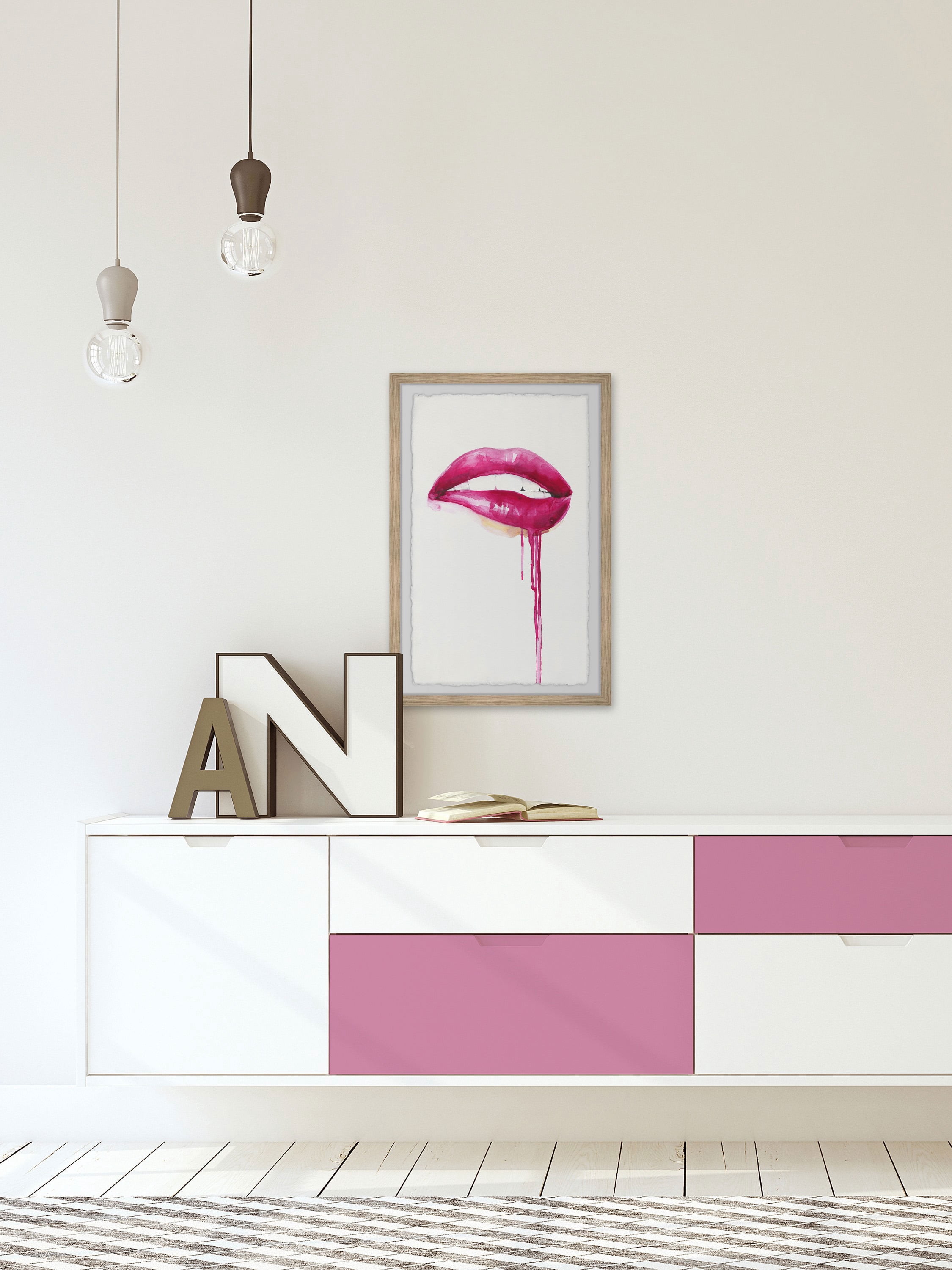 Marmont Hill "Biting Lip" Framed Painting Print