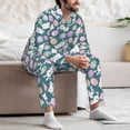 thumbnail image 7 of Hirioo Cute Rabbit Easter for Men's Pajama Sets 2 Piece Pjs Men's Long-Sleeved Pajama Set Button Down Sleepwear,S-XXL-Medium, 7 of 7