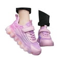 thumbnail image 3 of LIIPEE Girls Boys Sneakers Gradient Color Hook And Loop Strap Closed Toe Non-Slip Sports Mesh Shoes Kids Trendy Outdoor Sneaker,Pink,11.5-12 Years, 3 of 9