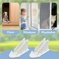 thumbnail image 5 of 15Pcs White Sliding Door Lock Plastic Slide Window Locks Triangle Safety Locks Closet Door Stopper No-Drill Security Bar, 5 of 8