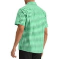 thumbnail image 3 of Camisas de vestir de cuadros INSPIRE CHIC para hombres de manga corta 2XL Verde, 3 of 6