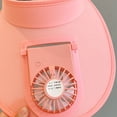 thumbnail image 5 of Sombrero de verano para niños con ventilador, gorra con visera ancha recargable por USB para viajes, playa, rosa YUNYI BRAND  Deportes, 5 of 5