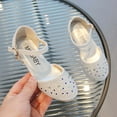 thumbnail image 5 of IROINNID Little Girl N Big Girl Summer Shoes Glitter Rhinestone Mid Heel Princess Shoes Wedding Party Buckle Sandals, Size 5-12Y, 5 of 5