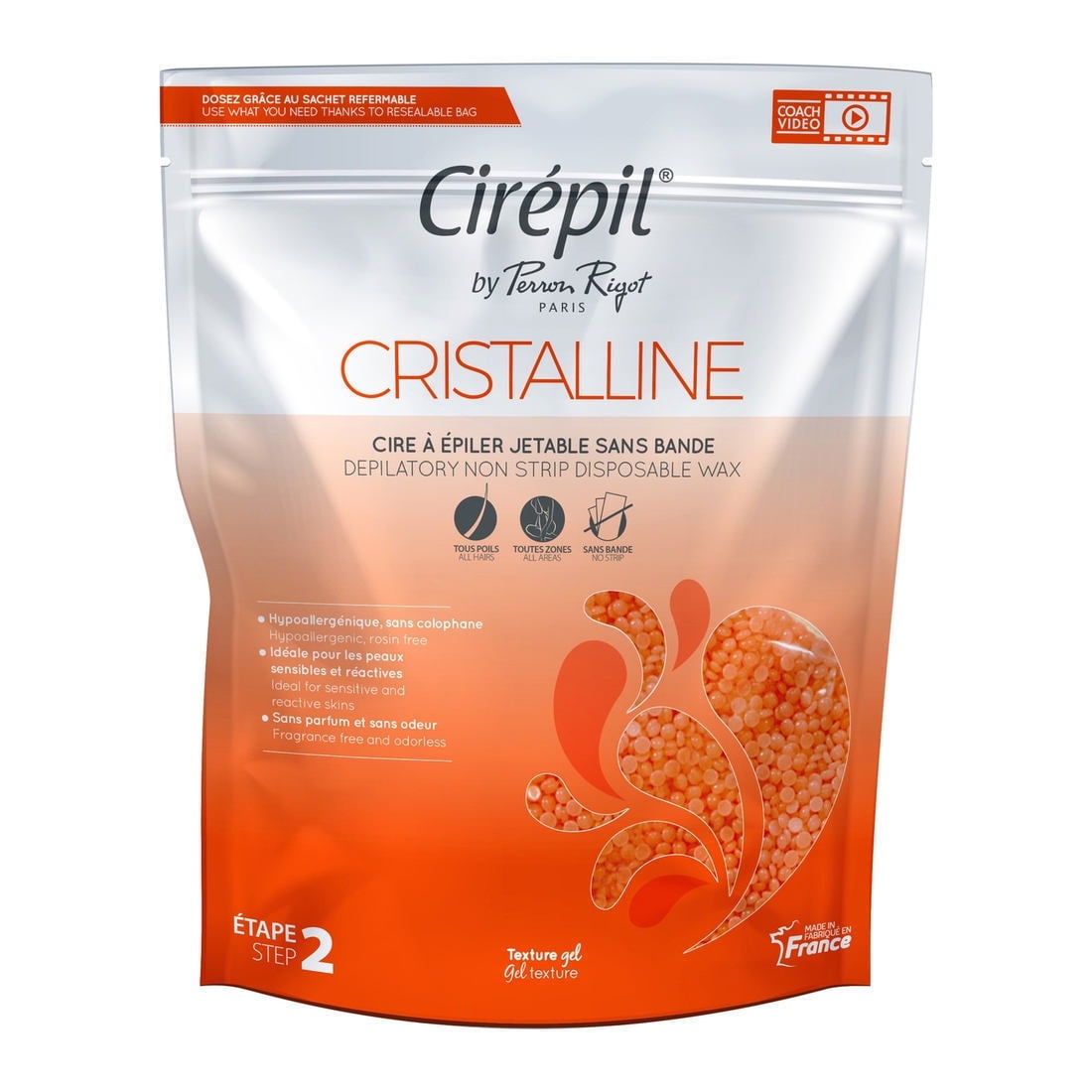 Cirepil Cristalline Bead Wax (800gm) Kit, includes 100 X-Small and 50 