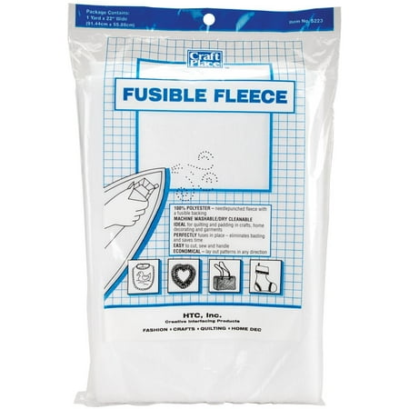 5223 Fusible Fleece, 36 by 22-Inch, White, Package contains one 36 x 22 inch piece of fleece By HTC Ship from US