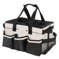 thumbnail image 3 of Wearable Cleaning Caddy Bag with Handle and Adjustable Shoulder Strap and 5 Compartments Large Cleaning Supplies Organizer Bag Portable Cleaning Supply Tote Bag for Cleaners Housekeepers, 3 of 13