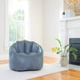 thumbnail image 6 of Big Joe Joey Large Bean Bag Chair for Kids/Teens, Faux Leather Lounge Chair with On-The-Go Handle, Basalt Blue, 6 of 7