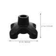 thumbnail image 2 of FONDOTIN 2Pcs Rubber Self Standing Tips for Outdoors Black Stability Enhancement Nonslip Walking Stick Tips, 2 of 8
