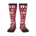 thumbnail image 1 of Fotbe Ho Pattern Funny Christmas Calcetas Divertidas Estampadas para Hombre y Mujer, Calcetas de Algodón hasta la Rodilla para Caminar, Correr, Enfermería y Embarazo, 1 of 6