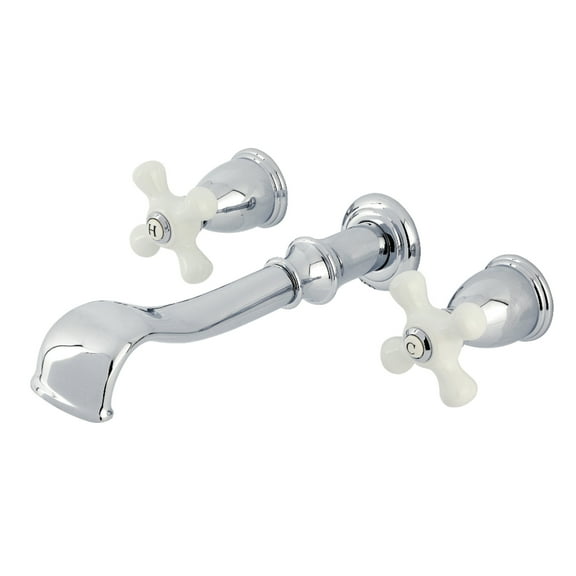 Kingston Brass KS5021PX  Two-Handle Wall Mount Roman Tub Faucet, Polished Chrome