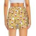 thumbnail image 2 of Lsque Cute Santa and Reindeer Printed Women's Running Shorts with Liner Pockets,Elastic Quick Dry Workout Athletic Gym Yoga Shorts,Womens High Waist Shorts-XX-Large, 2 of 9
