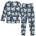 thumbnail image 2 of joogoo Cute Dog Snowflakes 2 Piece Long Sleeve Tee and Pants Cotton Pajama Set 4T, 2 of 7