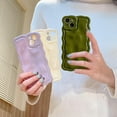 thumbnail image 6 of Case for iPhone 15 Pro Max,Cute 3D Solid Color Meteorite Bubble Water Ripple Curly Wavy Frame Case,Soft TPU Shockproof Case for iPhone 15 Pro Max Phone Case 6.7 Inch,Cream Green, 6 of 12