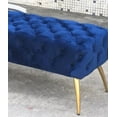 thumbnail image 6 of Hi-Line Gift Ltd. Button-Tufted Velvet Bench, 6 of 6