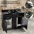 thumbnail image 3 of Artist Hand Shampoo Station with Bowl and Drawer, All in One Hair Salon Sink Backwash with USB, Hair Dryer Holes and P Trap, 3 of 9