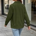 thumbnail image 5 of Ovzne Women's Corduroy Shacket Button Down Jacket Lapel Collar Long Sleeve Coat with Pockets Relaxed Fit Casual Outerwear,Army Green Jackets for Women, 5 of 8