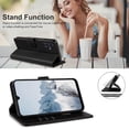 thumbnail image 4 of A15 5G Case,for Galaxy A15 5G Phone Case Wallet,[RFID-Blocking] [Card Holder/Cash Slots] [Kickstand]  Clasp Leather Protective Flip Cases Folio Cover for Samsung Galaxy A15 4G/5G (Black), 4 of 14