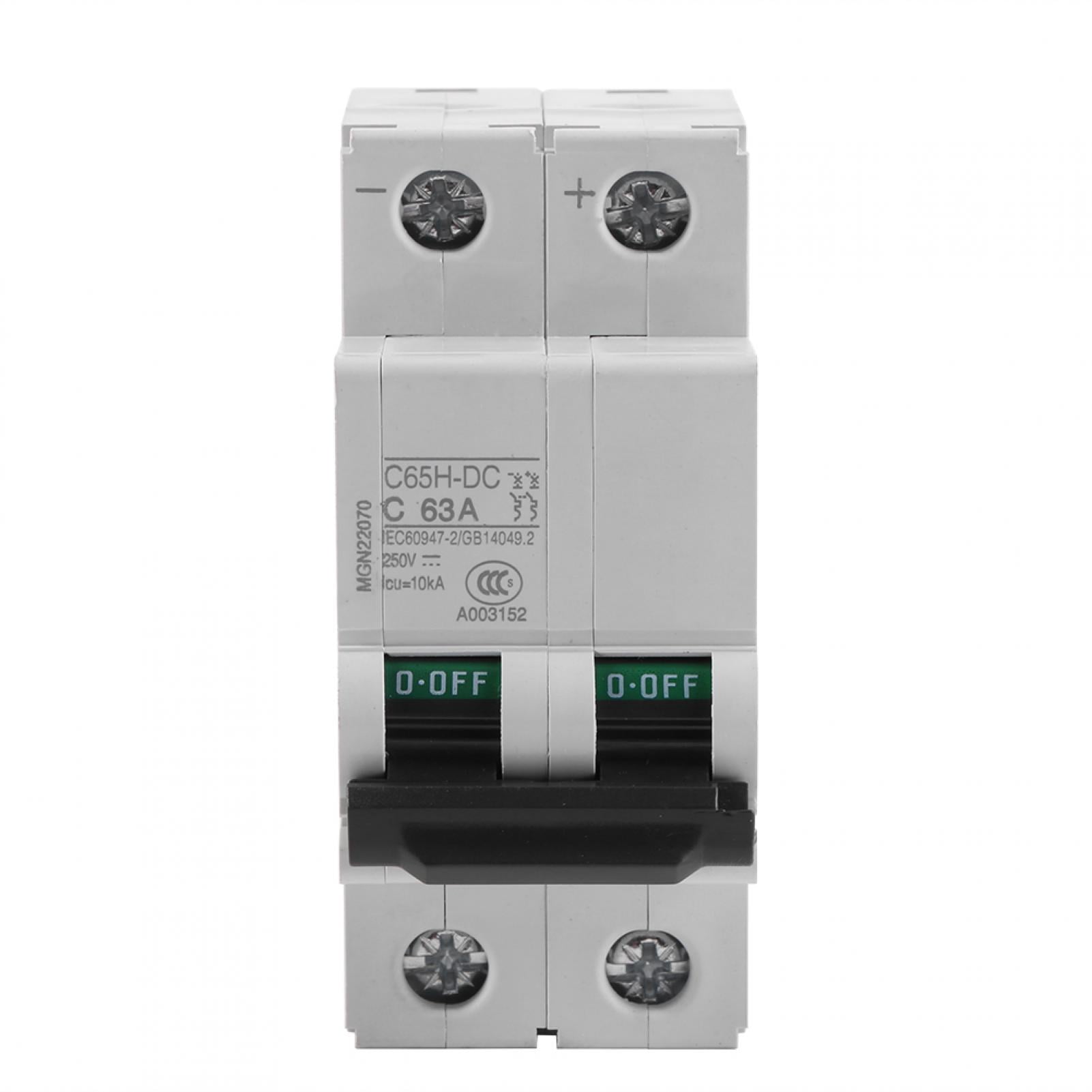 1pc 250V DC 2P Low-voltage Miniature Air Circuit Breaker Solar Energy Switch 16A/32A/63A , 2-Pole Circuit Breaker,DC Circuit Breaker