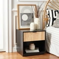 thumbnail image 2 of SAFAVIEH Grayden 1 Drawer Nightstand , Black Body/Natural Front Drawer (19.8 in. W x 17 in. D x 19.7 in. H), 2 of 14