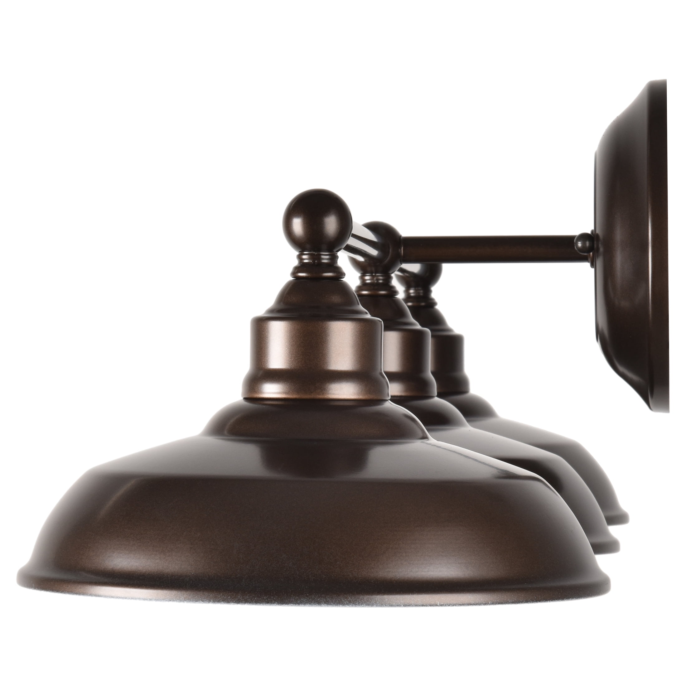Better Homes & Gardens 28.5" Farmhouse Triple Wall Scones 3-Light Vanity Light, Oil Rubbed Bronze