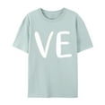 thumbnail image 3 of Hot Sale!! T-Shirts de la Saint-Valentin pour Femmes Imprimés Graphiques Mignons Léopard Cœur T-Shirts Décontractés Manches Courtes Col Rond Vert Menthe + TG, 3 of 6
