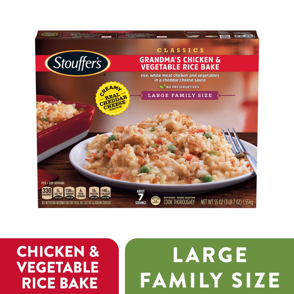 Stouffer's Large Family Size Grandma's Chicken & Vegetable Rice Frozen Meal 55 oz.