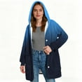 thumbnail image 5 of Turilly Gradual Printing Coats for Women Long Sleeve Hooded Coat Winter Loose Solid Warm Pocket Top Outerwears, 5 of 5