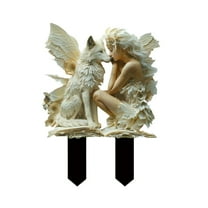 Acrylic Fairy Garden Stakes - 2D Elf & Butterfly Decorations for Outdoor/Indoor Plants, Bohemian Style Yard Ornaments for Pots, Lawn & Garden Displays