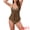 Brown, variant on Women's 2 Piece Leopard Colorblock Full Coverage Bikini Sets S Khaki