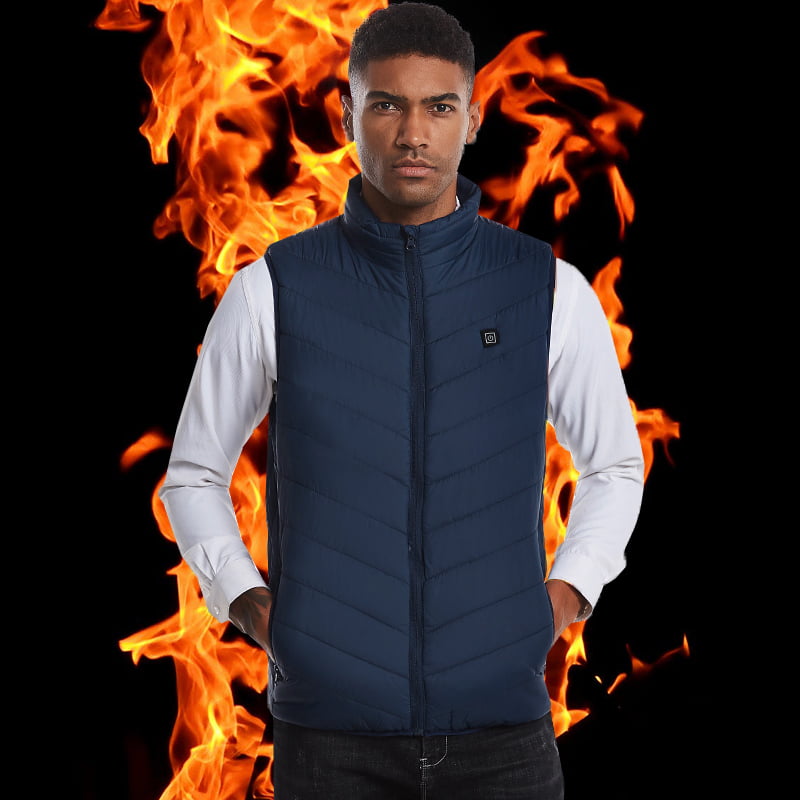 Heated Vest for Men,Rechargeable Adjustable Washable USB Charging Outdoor Camping Jacket Waistcoat 