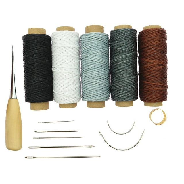 14 Uds Herramientas de Trabajo de material cuero Herramientas de Artesanales de material cuero de Agujas para Tapicería Alfombra Repar Hugo Kits de costura a mano