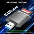 thumbnail image 3 of Adaptador de Lector USB y SD 2 en 1, Adaptador de Tarjeta SD TF A USB 3.0 Compatible con SDHC SDXC MMC UHS-I para Computadora, PC y Portátil, 3 of 5