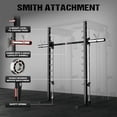 thumbnail image 2 of Allviate Smith Machine, 2000LBS M11 Multi-Function Squat Rack Power Cage with Cable Crossover System and Smith Bar, All-in-One LAT Pull-Down Machine for Home Gym, 2 of 9