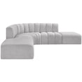 thumbnail image 6 of Meridian Furniture Arc Grey Boucle Fabric Modular Sectional, 6 of 7