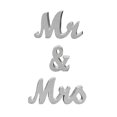 thumbnail image 5 of BalsaCircle Silver Mr & Mrs Glittered Wooden Freestanding Wedding Table Display Signs Set Party Decorations, 5 of 5