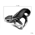 thumbnail image 2 of PAMTIER Men's Stainless Steel Vintage Silver Animal Charm 3D Reptile Gecko Lizard Ring Personality Gothic Punk Rock Size 7, 2 of 6