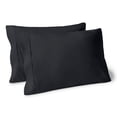 thumbnail image 1 of Bare Home Juego de Fundas de Almohada Colección Premium 1800, Doble Cepillado, Ultra Suave, Tamaño Estándar, Negro, 2 Unidades, 1 of 7
