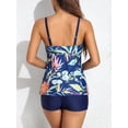 thumbnail image 6 of Charmo Floral Tankini Swimsuits for Women V Neck Tankini Tops with Boyleg Bottom Two Piece Bathing Suit, 6 of 6