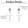 thumbnail image 4 of OIDEA 1 Pairs Stainless Steel Silver Cross Dangle Stud Hinged Earrings for Men Women, 4 of 6