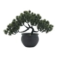 thumbnail image 2 of bonsái artificial, plantas de imitación, adornos de plantas realistas para el hogar, planta en maceta Artificial para decoración de estantería Verde oscuro, 2 of 8