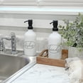thumbnail image 3 of Darware 16oz Glass Pump Bottles (Set of 2, White w/ Black); Soap Dispenser Pump Bottles with Brushed Metal Pump Tops, 3 of 8
