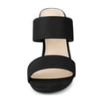 thumbnail image 6 of BLISSFUL STEP Women's Open Toe Chunky High Heel Slide Sandals Black 8, 6 of 7