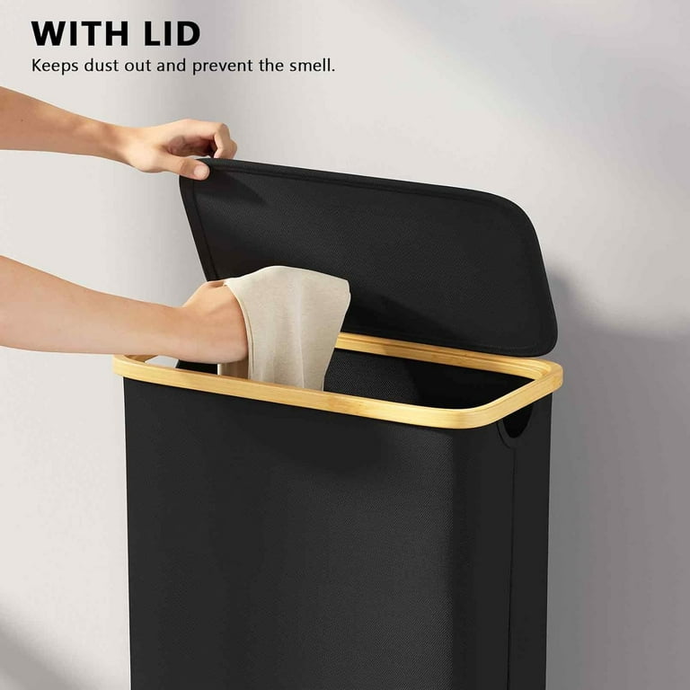 Slim Laundry Hamper with Lid, 65L Capacity photo 5